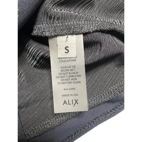 ALIX NYC Dakota Lamé One-Shoulder Silver Metallic Bodysuit-sz Small - Picture 11 of 15